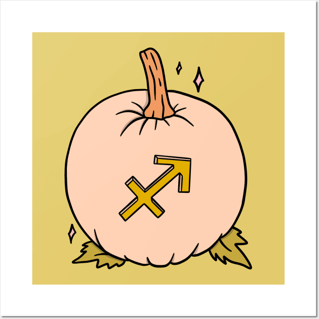 Sagittarius Pumpkin Wall Art by Doodle by Meg